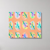 Waterverf van leder- en besproeiingskunst canvas afdruk (Voorkant)