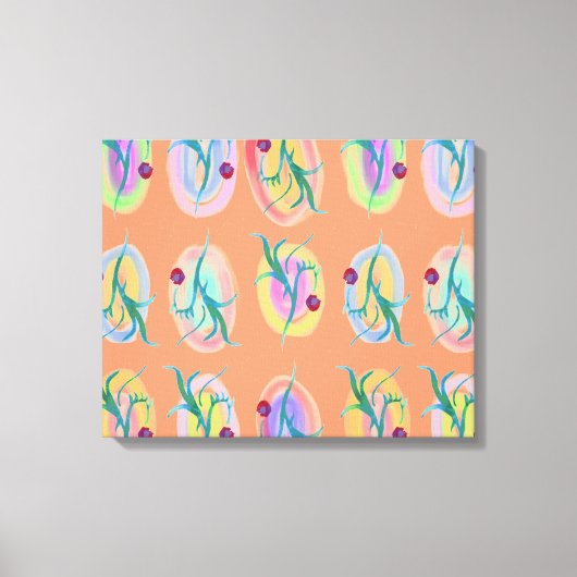 Waterverf van leder- en besproeiingskunst canvas afdruk (Voorkant)