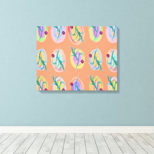 Waterverf van leder- en besproeiingskunst canvas afdruk (Insitu (Houten vloer))