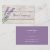 Waterverf van leder en hout Essentiële oliën Visitekaartje (Voorkant / Achterkant)