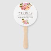 Waterverf van lente-bruiloft handwaaier (Voorkant)