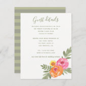 Waterverf van lente-bruiloft informatiekaartje (Voorkant / Achterkant)