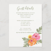 Waterverf van lente-bruiloft informatiekaartje (Voorkant)