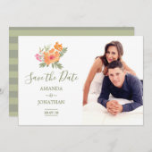 Waterverf van lente-bruiloft sparen de Datum Save The Date (Voorkant / Achterkant)