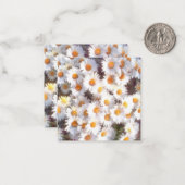 Waterverf van lente-Daisy Wildflower Notitiekaartje (Voorkant / Achterkant in situ)