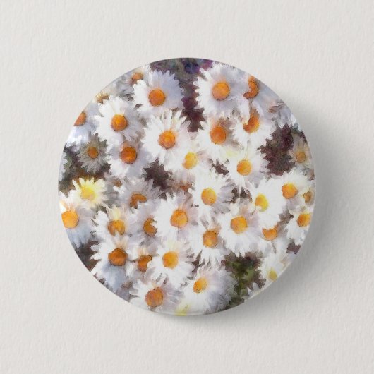 Waterverf van lente-Daisy Wildflower Ronde Button 5,7 Cm (Voorkant)