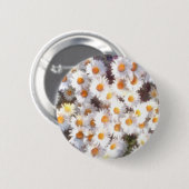 Waterverf van lente-Daisy Wildflower Ronde Button 5,7 Cm (Voorkant /achterkant)
