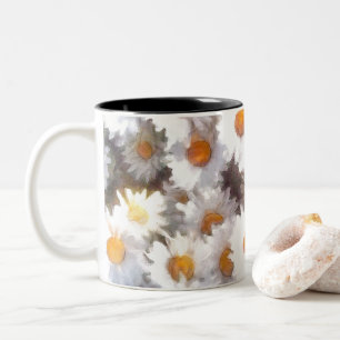 Waterverf van lente-Daisy Wildflower Tweekleurige Koffiemok
