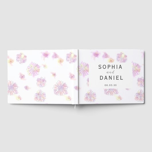 Waterverf van lente- en bloemen gastenboek (Volledig)