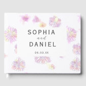 Waterverf van lente- en bloemen gastenboek (Voorkant)