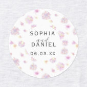 Waterverf van lente- en bloemen labels (Design 1)