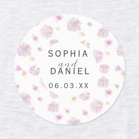 Waterverf van lente- en bloemen labels (Design 1)