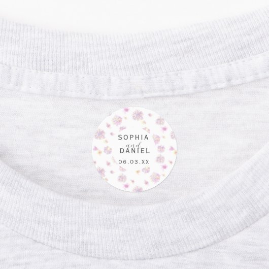 Waterverf van lente- en bloemen labels (Aangebracht)