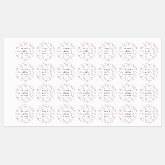 Waterverf van lente- en bloemen labels (Vel)