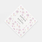 Waterverf van lente- en bloemen servet (Hoek)