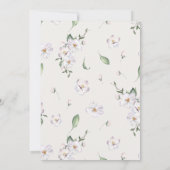 Waterverf van lente-Floral Pasen-Brunch Kaart (Achterkant)