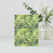 Waterverf van lente Forest Dansend Green Feestdagenkaart (Staand voorkant)