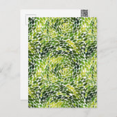 Waterverf van lente Forest Dansend Green Feestdagenkaart (Voorkant / Achterkant)