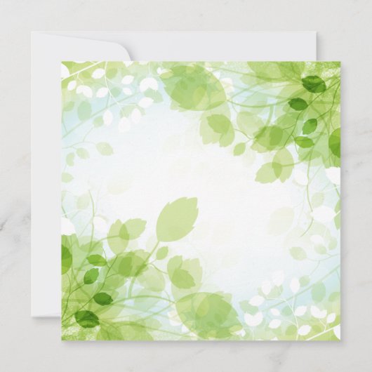 Waterverf van lente-uittredingen kaart (Achterkant)