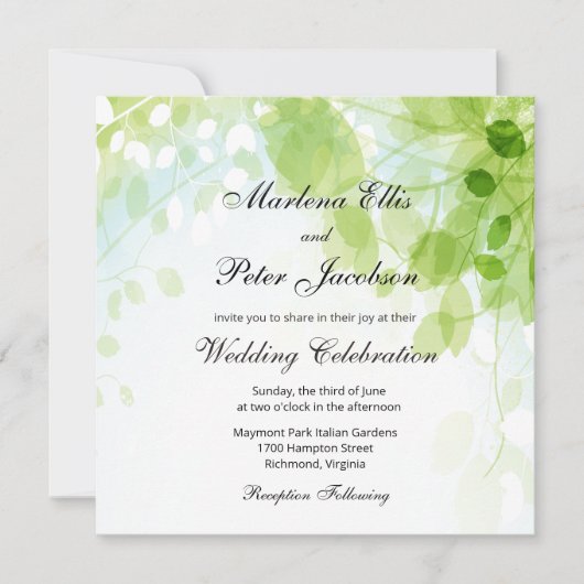 Waterverf van lente-uittredingen kaart (Voorkant)