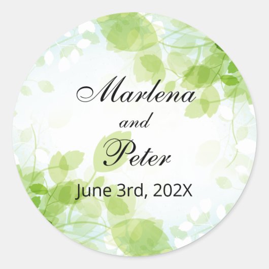 Waterverf van lente-uittredingen ronde sticker (Voorkant)