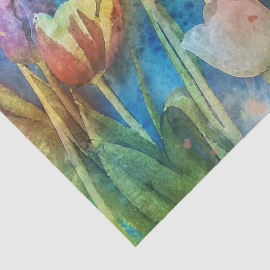 Waterverf van lentetronnen tissuepapier (Detail)