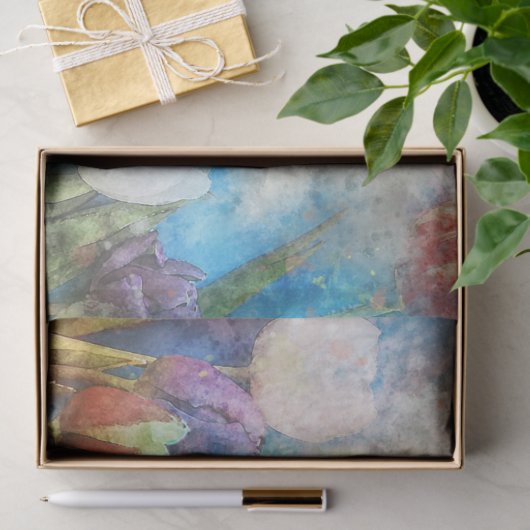 Waterverf van lentetronnen tissuepapier (Geschenk)