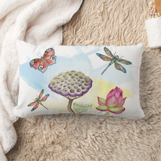 Waterverf van libellen en vlinders kussen (Deken)