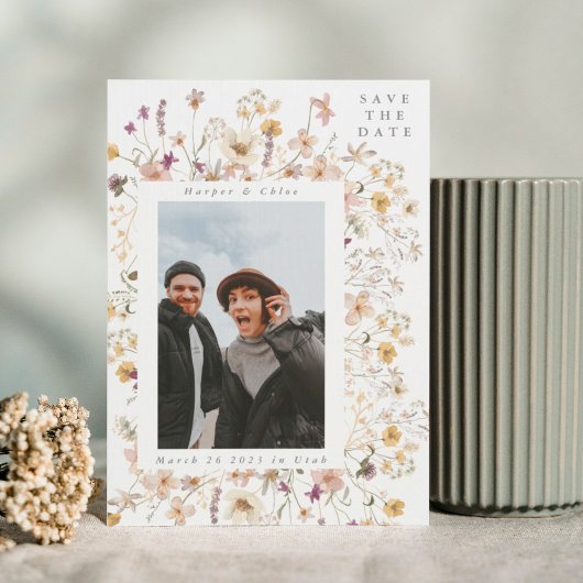 Waterverf van Lijst van de lente Save The Date