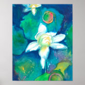 Waterverf van Lotus Flowers Poster (Voorkant)