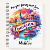 Waterverf van Louisiana op notitieboek (Voorkant)