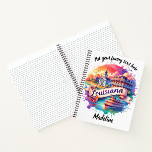 Waterverf van Louisiana op notitieboek