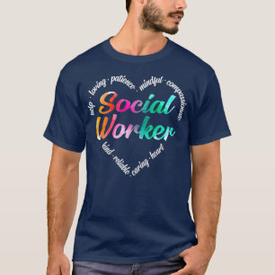 Waterverf van maatschappelijk werkers - Word Cloud T-shirt