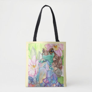 Waterverf van magische melk tote bag