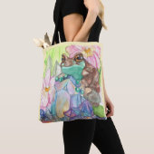Waterverf van magische melk tote bag (Dichtbij)