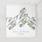 Waterverf van magische olijven met de hand geschil plaatskaartje (Buitenkant ongevouwen)