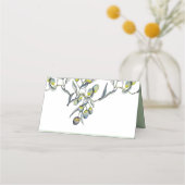 Waterverf van magische olijven met de hand geschil plaatskaartje (Achterkant)