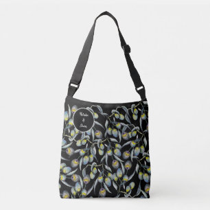 Waterverf van magische olijven met de hand geverfd crossbody tas
