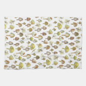 Waterverf van magische paddenstoelen theedoek (Horizontaal)