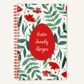 Waterverf van magische tuinen, rood en groen notitieboek (Voorkant)