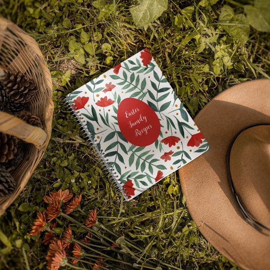 Waterverf van magische tuinen, rood en groen notitieboek