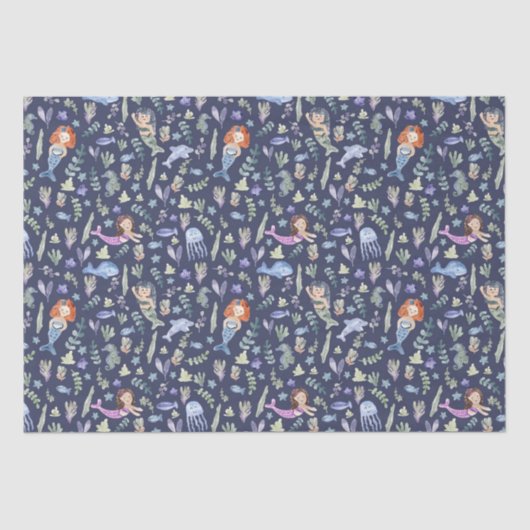 Waterverf van magische zeemeermin tissuepapier (Voorkant)