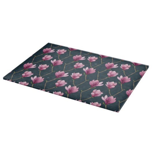 Waterverf van Magnolia Floral Pattern Snijplank (Hoek)
