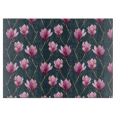 Waterverf van Magnolia Floral Pattern Snijplank (Voorkant)