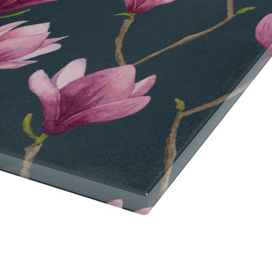 Waterverf van Magnolia Floral Pattern Snijplank (Hoek)