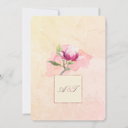 Waterverf van Magnolia Sunrise Arch Kaart (Voorkant)