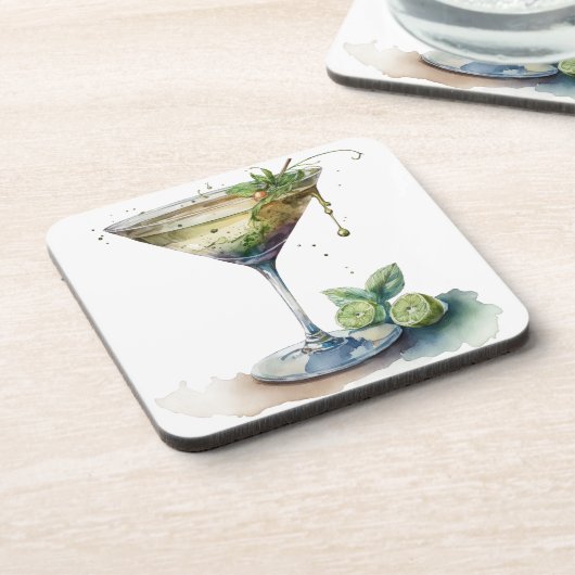 WATERVERF VAN MARTINI BIER ONDERZETTER (Linkerzijde)