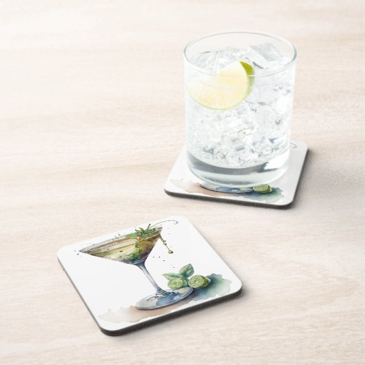 WATERVERF VAN MARTINI BIER ONDERZETTER (Rechterzijde)