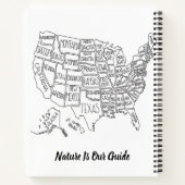 Waterverf van Massachusetts bezienswaardigheden Notitieboek (Achterkant)