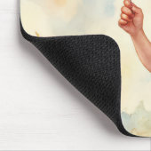 Waterverf van Meisje Blowing Heart Bubbles Muismat (Hoek)